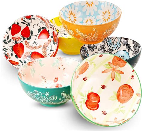 Amazon Deecoo Porcelain Bowls Set Ounce Piece For Cereal