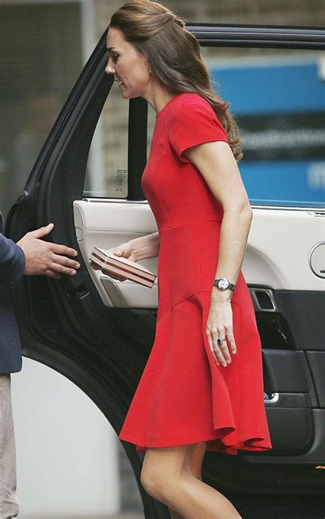 Lady In Red Kate Middleton Wows The Crowds In Mini Dress Kate