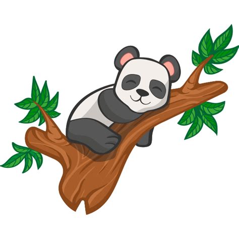 Sleeping cartoon panda | Free SVG