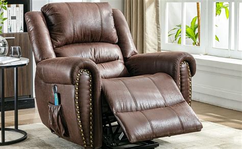 Merax Power Lift Recliner Chair Luxurious Breathable Leather Massage