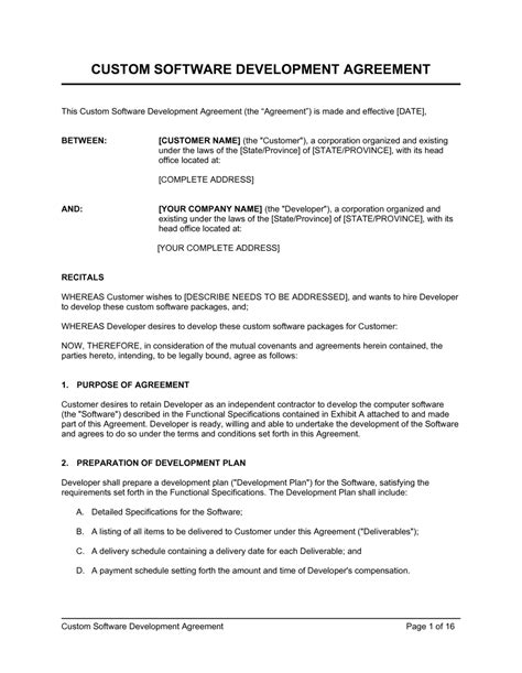 Business Development Commission Agreement Template Printable Word