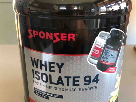 Sponser Whey Isolate 94 Vanille Kalorien Protein Pulver Fddb