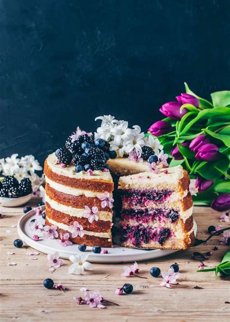 Zitronen Blaubeer Torte Vegan Bianca Zapatka Rezepte