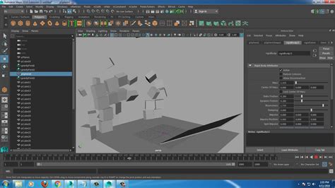 Tutorial On Creating Active And Passive Rigid Body In Maya Youtube