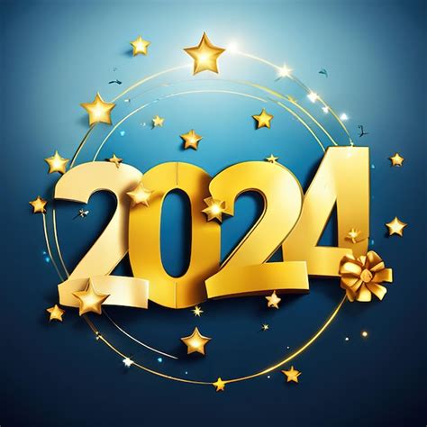 Premium Photo Happy New Year 2024 With Colorful Numbers And