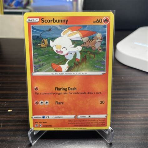 Scorbunny Swsh Holo Pokemon Black Star Promo Nm M Lost Origin Ebay