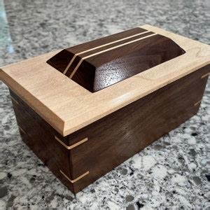 Hand Crafted Solid Walnut And Maple Keepsake Box Etsy