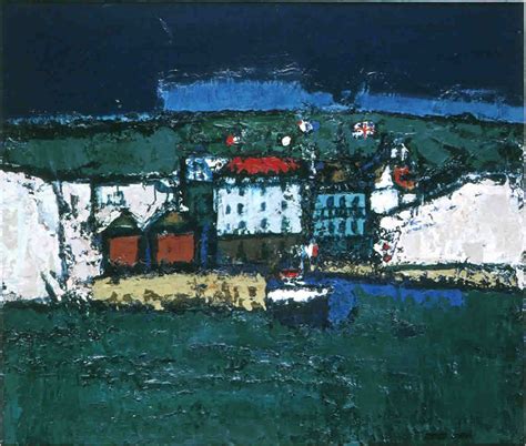 [Resort with Cliffs], oil, c. 1970 – Max Saunders