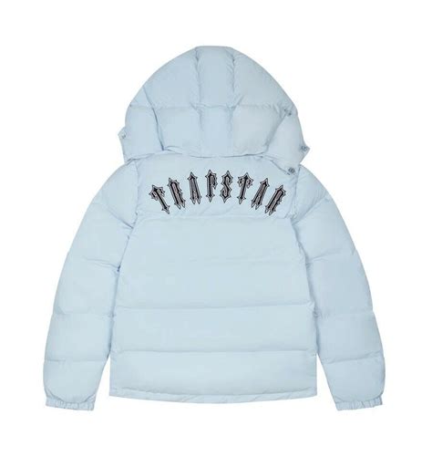 Trapstar Irongate Detachable Hooded Puffer Jacket - Ice Blue — CrepsUK