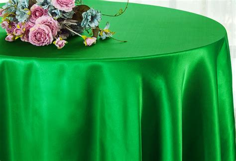 Emerald Inch Round Satin Tablecloths Sale