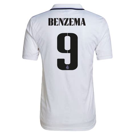 Real Madrid 202223 Home Shirt With Benzema 9 And 2022 Cwc