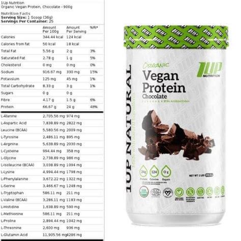 1up Nutrition Organic Vegan Protein 900g