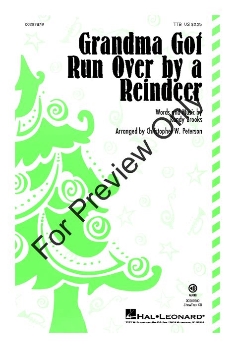 Grandma Got Run Over By A Reindeer Lyrics Printable