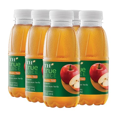 Lốc 6 Chai NƯỚc TÁo TỰ NhiÊn 9996 NƯỚc TÁo Ép Th True Juice