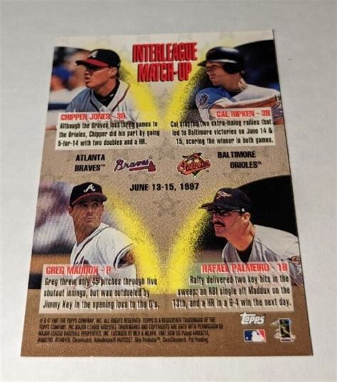 Topps Interleague Match Ups Mystery Finest Ilm Cal Ripken Jr