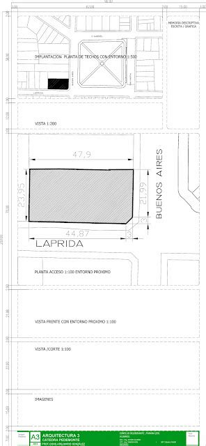 Cátedra Pedemonte Arquitectura 3 A3 Diagramación Láminas