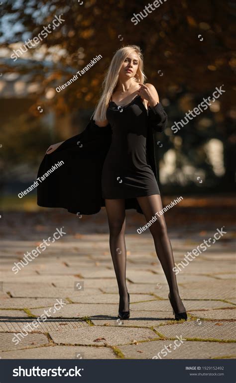 Beautiful Blonde Woman Perfect Legs Pantyhose Stock Photo Shutterstock