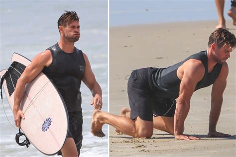 Chris Hemsworth Stretches Out On The Beach And More Star Snaps Page Six