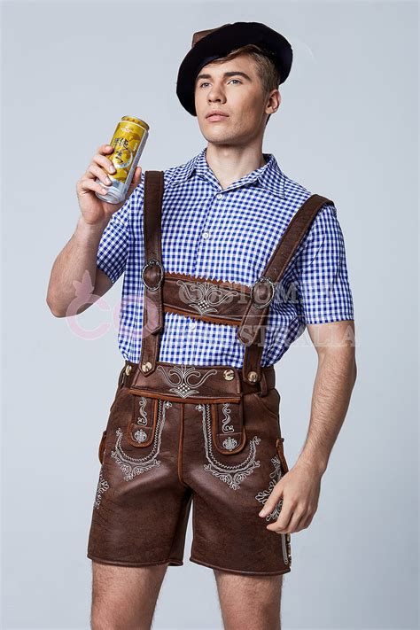 Deluxe Mens Lederhosen Oktoberfest Costume Octoberfest Bavarian German