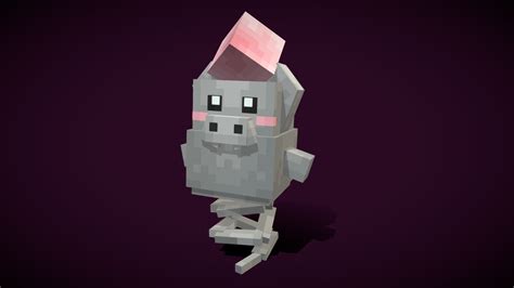 Spoink Minecraft Cobblemon Style Buy Royalty Free D Model By Aga