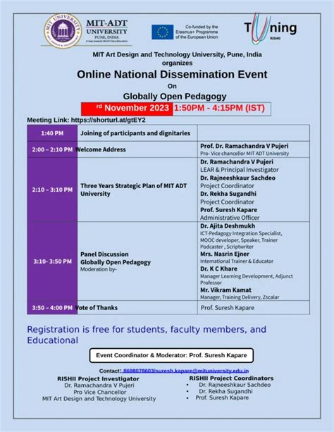 National Dissemination Event Mit Art Design And Technology University