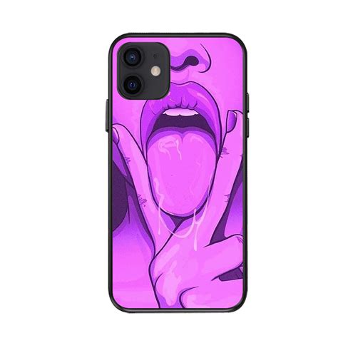 Cartoon Paint Black Girls Soft Mobile Phone Case For Iphone 11 12 13