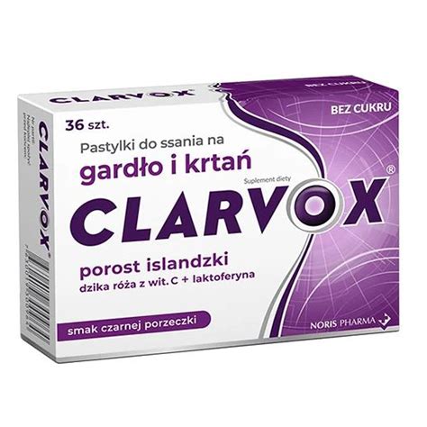 CLARVOX pastylki do ssania na gardło i krtań smak pomarańczy Apteka