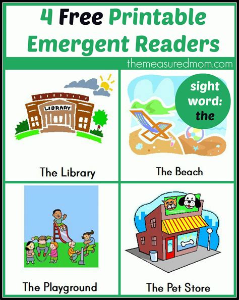 printable kindergarten reading books