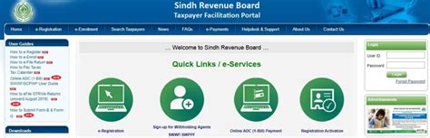 Sindh Revenue Board Overview Srb Login Registration Ntn Verification