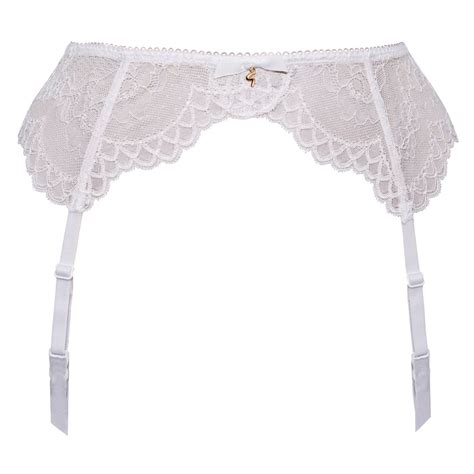 Sheer Lace Garter Belt Gossard Superboost Lace White 7712 — Lavinia