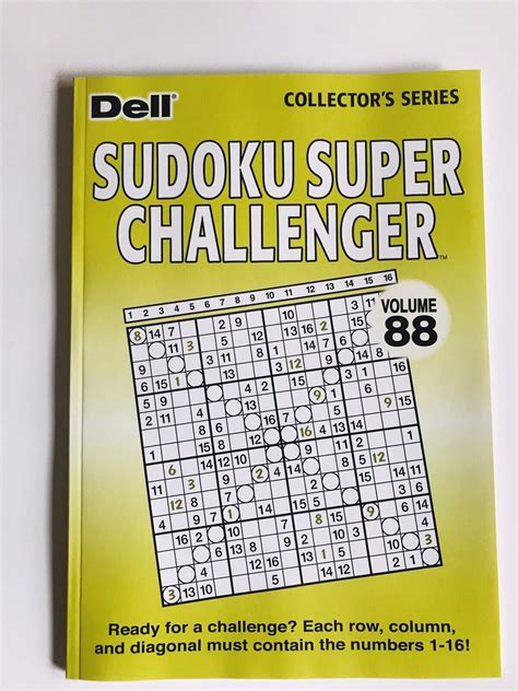 Volumes 87 And 88 Of Sudoku Super Challenger Sunday Size 16 Grid Puzzles By Penny Press