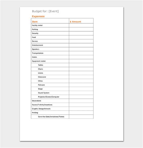 Event Budget Template - 20+ Planners for (Word, Excel, PDF)