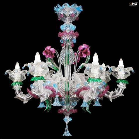 Venetian Chandelier Rezzonico Dalia Murano Glass