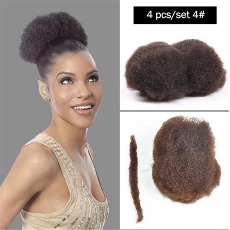 Yonna 4pcs Lot Tight Afro Kinky Bulk Hair 100 Human Hair For