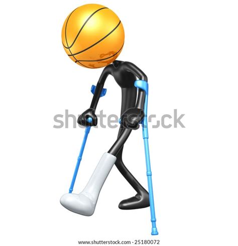 Athletic Black Man Broken Leg Crutches Images Stock Photos D