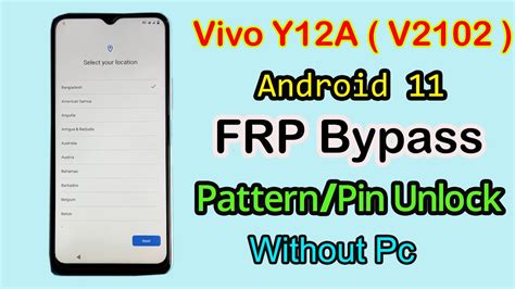 Vivo Y A V Frp Bypass Android Vivo Y A Google Account