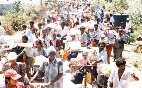 Remembering The Jaffna Exodus 500000 Displaced Tamil Guardian