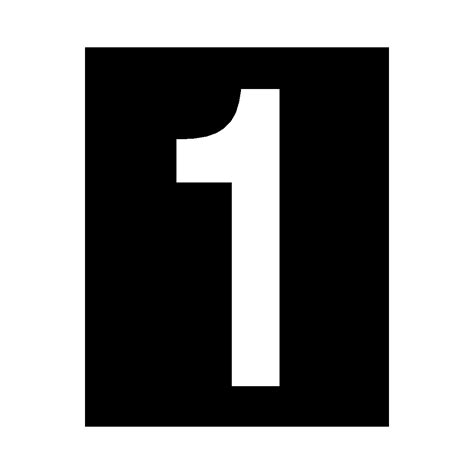 White Number 1 Sticker Safety Uk
