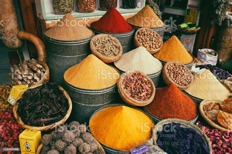 Spices In The Market Of Marrakech Morocco Stock Photo Download Image