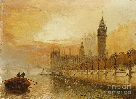 View Of Westminster From The Thames Painting By Claude T Stanfield