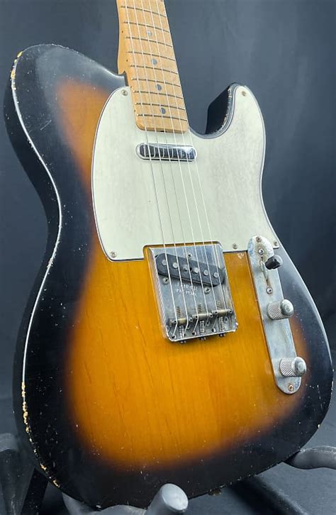 Customhybrid Telecaster Relic 2 Tone Tobacco Burst Reverb