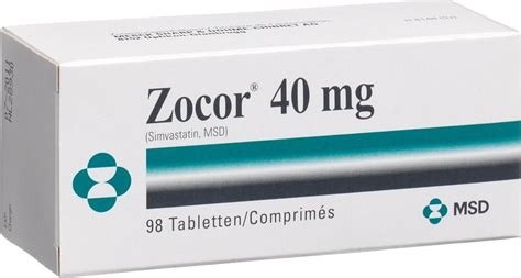 Zocor 40mg 98 Filmtabletten In Der Adler Apotheke