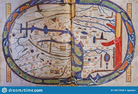 Map From The Saint Sever Beatus 1086 Editorial Stock Photo Image Of