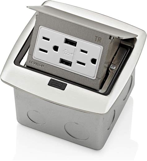 Leviton Pfus Bz Pop Up Floor Box With Dual Type A Usb Charger