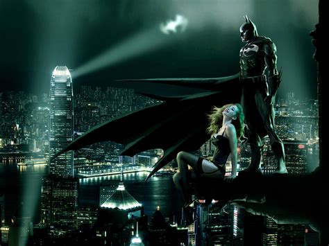 Batman Seeing Gotham With Girl 4k Wallpaper,HD Superheroes Wallpapers ...