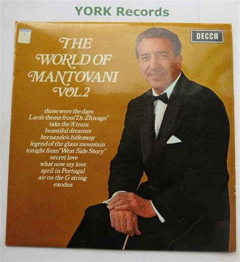 Mantovani The World Of Mantovani Vol 2 Excellent Con Lp Record