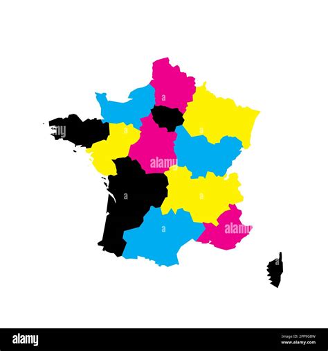 France Political Map Of Administrative Divisions Regions Blank