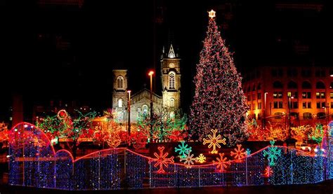 Public Square Downtown Cleveland At Christmas Time Christmas In The