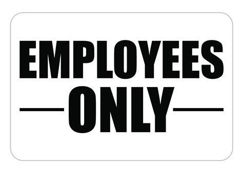 Employees Only Sign Printable | Template Business PSD, Excel, Word, PDF
