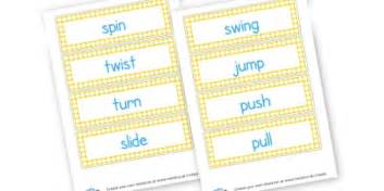 Movement Word Cards Creat De Profesori